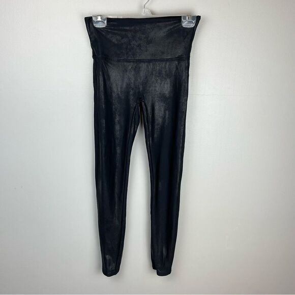 SPANX Faux Leather Leggings Black L - Picture 3 of 8